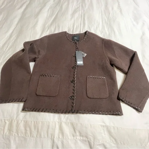 Rails Melanie Jacket Wool Dark Brown M - Picture 5 of 16